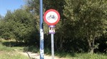 Seal de prohibicin de bicicletas