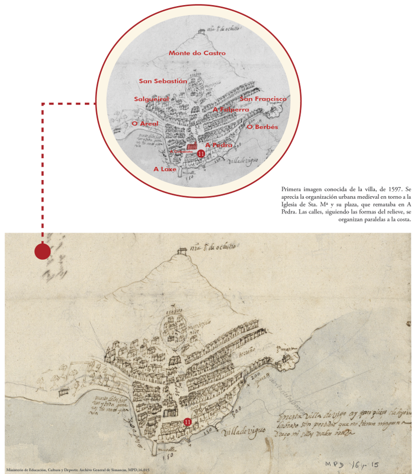 Primera imagen conocida de la villa (1597)