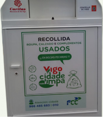 contenedor roupa calzado