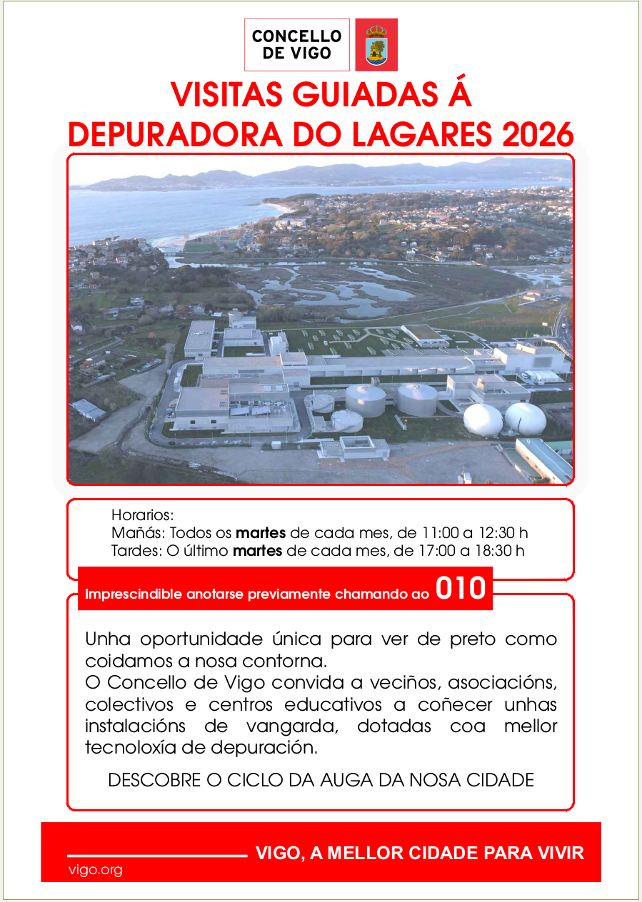 Cartel visitas depuradora 2026